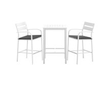 Gardeon Outdoor Bar Set Stools 3-Piece Dining Chairs Table Patio Aluminium Bistro Set