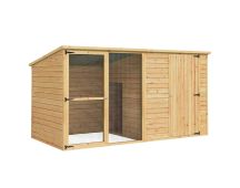 i.Pet Dog Kennel Extra Large 2.28M Wooden House Bed Outdoor Pet Puppy Cabin Log