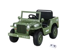 Rigo Kids Electric Ride On Car Jeep Military Off Road Toy Cars Remote 12V Olive