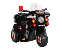 Rigo Kids Electric Ride On Police Motorcycle Motorbike 6V Battery Black