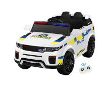 Rigo Kids Ride On Car Electric Patrol Police Toy Cars Remote Control 12V White