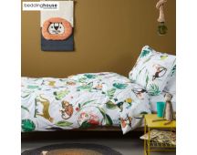 Crazy Jungle Kids Cotton Percale Multi Quilt Cover Sets by Bedding House Single