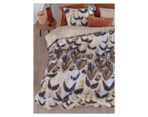 Giselle Cotton Sateen Natural Quilt Cover Sets by Bedding House Queen