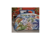 Isla Cotton Sateen Blue Quilt Cover Sets by Bedding House Queen