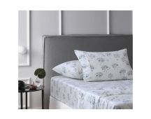 Flower Bunch Cotton Flannelette Light Blue Sheet Set by Accessorize Single