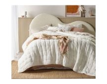 Hugo White Coverlet by Vintage Design Homeware Queen