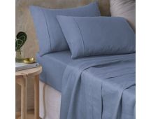 Hemp Sky Blue Sheet Set by Vintage Design Homeware King