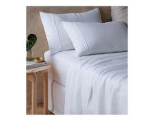 Hemp White Sheet Set by Vintage Design Homeware Super King