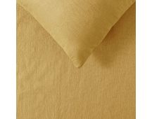 French Linen Ochre Quilt Cover by Vintage Design Homeware Queen