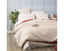 Portifino Yarn Dyed Vintage Washed Cotton Clay Quilt Cover Set by Renee Taylor Super King