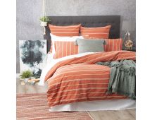 Hudson Paprika Vintage Washed Cotton Chenille Quilt Cover Set by Renee Taylor Super King