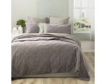 Attwood Vintage Stone Washed Cotton Quilted Charcoal Coverlet Set by Renee Taylor Super King