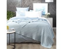 Lexico Cotton Waffle Sky Blankets by Renee Taylor Queen/King