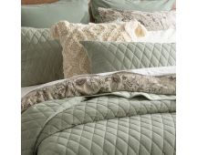 Diamante Vintage Stone Washed Cotton Reversible Quilted Juniper Coverlet Set by Renee Taylor Queen/King