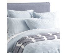 Elegance Waffle Cotton Jacquard Sky European Pillowcase by Renee Taylor