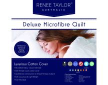 600 GSM Deluxe High Loft Quilt With Cotton Cover Premium Microfiber Filling by Renee Taylor Queen