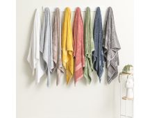 Stella 650 GSM Soft Bamboo Cotton 7 Piece Silver Bath Towel by Renee Taylor