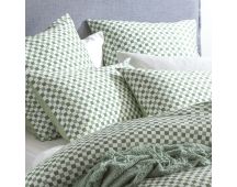 300 TC Chessboard Cotton Reversible Sage European Pillowcase by Renee Taylor