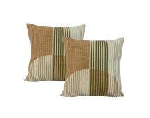 Morris Rust Twin Pack Cotton Embroidered Cushion Polyester Filled by Cloud Linen