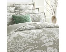 Palm Tree Jacquard Sage Green King Quilt Cover Set by Renee Taylor King