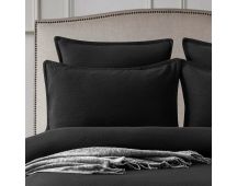 Chevron Jacquard Black Quilt Cover Set by Renee Taylor Queen