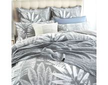 Raven Jacquard Charcoal Quilt Cover Set by Renee Taylor Super King