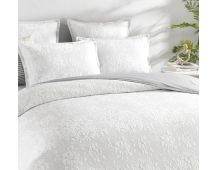 Chloe Jersey Jacquard Ivory Quilt Cover Set by Renee Taylor King