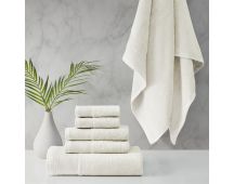 Retreat Cotton Tencel Antimicrobial 6 Piece Ivory Towel Set by Cloud Linen