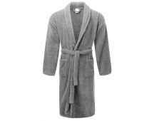 Chalet Quick Dry Terry Cotton Fossil Small/ Medium Bath Robes by Renee Taylor