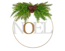 Santa's Helper Noel Christmas Wreath Charming Seasonal Touch 50CM