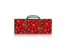 Santa's Helper Printed Christmas Paper Storage Bag With 5 Rolls and Scissors Set