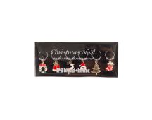 Bread and Butter Various Christmas Mix Wine Glass Charms - 6 Pack