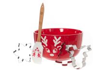 Bread and Butter Electroplate Icy Reindeer Mini Mix Bowl Set