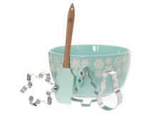 Bread and Butter Electroplate Icy Snowflake Mini Mix Bowl Set