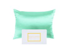 Royal Comfort Mulberry Soft Silk Hypoallergenic Pillowcase Twin Pack 51 x 76cm - Mint