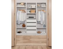 MALMO THREE SHELF/FOUR DRAWER WALK IN WARDROBE - VJ PANEL