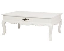 French Provincial 2 Drawer Coffee Table - White