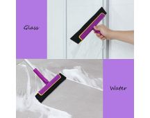 Purple Floor Squeegee WiperBroom Floor Tile Cleaning Household Extendable Handle