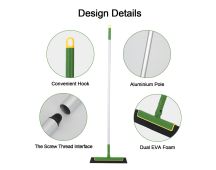 Green Floor Squeegee WiperBroom Floor Tile Cleaning Household Extendable Handle