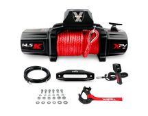 X-BULL Electric Winch 12V Synthetic Rope Wireless 14500LB Remote 4X4 4WD Boat