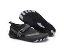 Men Women Water Shoes Barefoot Quick Dry Aqua Sports Shoes - Black Size EU37 = US4