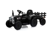 ROVO KIDS Electric Battery Operated Ride On Tractor Toy, Remote Control, Black