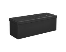 SONGMICS 109cm Folding Storage Ottoman Bench Black LSF701V1