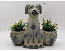 Dog with pots Planter