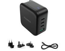 CHOETECH PD6055 GAN USB-C + USB-A 70w Travel Charger (US/EU/UK/AU)