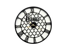 Quatrefoil 80cm Wall Clock -Black