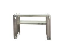 Chelsea Silver Console Table - Clear Glass