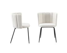 Amelia Boucle Beige Dining Chairs - Set of 2