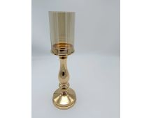 Pillar Gold Candle Holder - set of 2