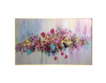 Blossom Field Framed Canvas Wall Art - 120cm x 200cm